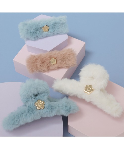 MARY QUANT(マリークワント)の「エコファー バンスクリップ(バレッタ/ヘアクリップ・レディース・ピンク/アイボリー/ブルー・FREE)」の11枚目の写真