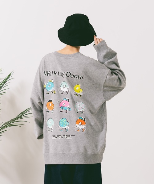 SAVIER/サビアー】WALKING DONUTSコラボ / バックプリント ビッグ
