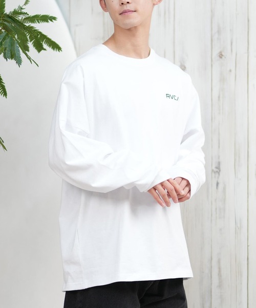 RVCA(ルーカ)の「【ムラサキスポーツ限定】RVCA/ルーカ ロンTee/長袖Tシャツ ボックスロゴ オーバーサイズ ユニセックス BF041-158(Tシャツ/カットソー・メンズ・ベージュ/ホワイト/ブラック・L/M/S)」の2枚目の写真