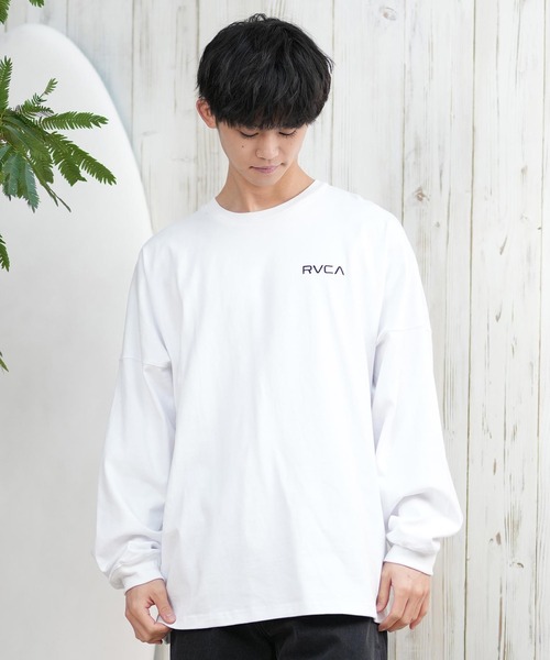 ★国内在庫/即発可*RVCA*VA BOXロゴ長袖Tシャツ/WH★ RVCA tシャツ レディース VA BOX LOGO LS ロングスリーブT