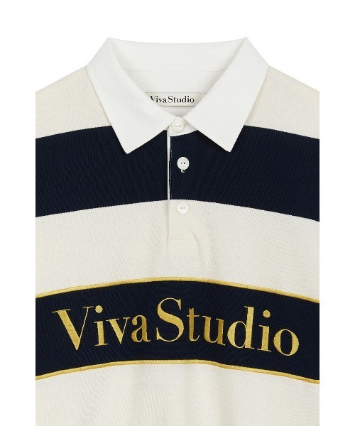 VIVASTUDIO(ビバスタジオ)の「ロゴラガーシャツ / LOGO RUGGER SHIRT(Tシャツ/カットソー・メンズ・アイボリー/ブルー系その他・LARGE/MEDIUM)」の4枚目の写真