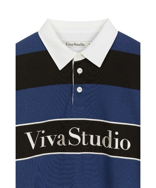 VIVASTUDIO(ビバスタジオ)の「ロゴラガーシャツ / LOGO RUGGER SHIRT(Tシャツ/カットソー・メンズ・アイボリー/ブルー系その他・LARGE/MEDIUM)」の8枚目の写真