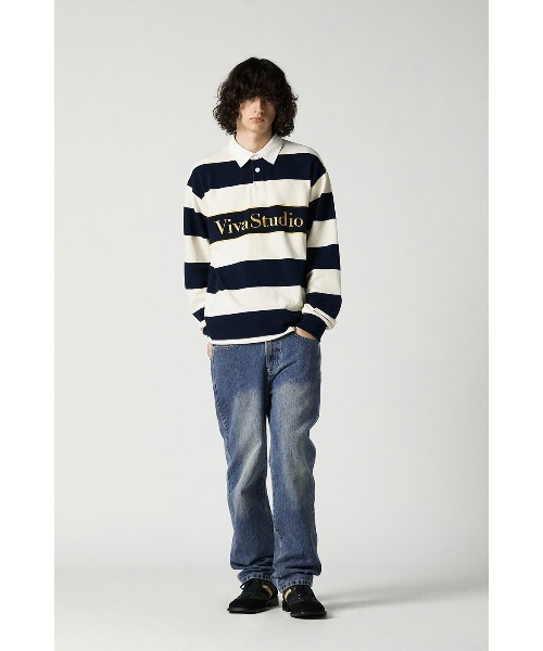 VIVASTUDIO(ビバスタジオ)の「ロゴラガーシャツ / LOGO RUGGER SHIRT(Tシャツ/カットソー・メンズ・アイボリー/ブルー系その他・LARGE/MEDIUM)」の15枚目の写真
