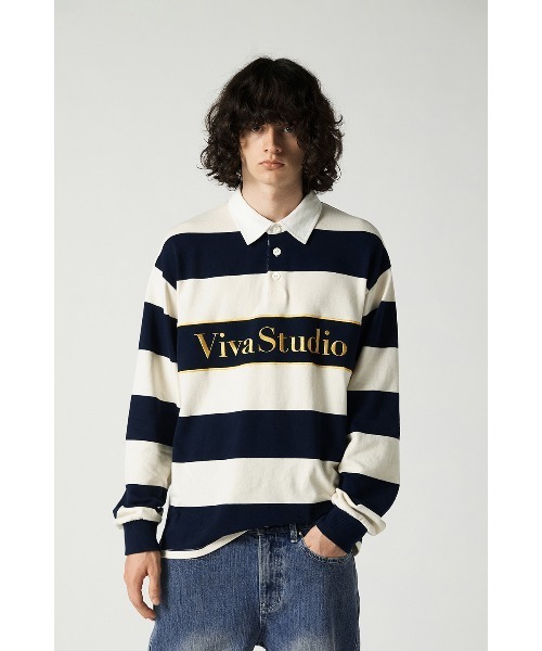 VIVASTUDIO(ビバスタジオ)の「ロゴラガーシャツ / LOGO RUGGER SHIRT(Tシャツ/カットソー・メンズ・アイボリー/ブルー系その他・LARGE/MEDIUM)」の16枚目の写真