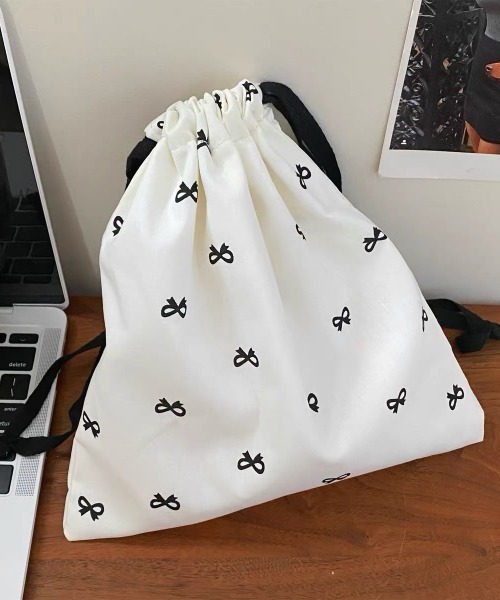 【handmade】巾着袋S リボン How to make a drawstring bag] No lining. There is a formula
