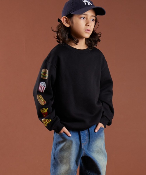 PAIRMANON STREET(ペアマノンストリート)の「【PAIRMANON STREET】裏起毛 袖 プリント グラフィック トレーナー(スウェット・キッズ・グレー系その他3/グレー系その他2/ベージュ系その他/グレー系その他/ブラック系その他・140/90/110/160/130/100/150/120)」の7枚目の写真