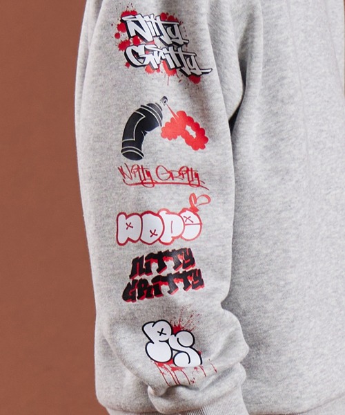 PAIRMANON STREET(ペアマノンストリート)の「【PAIRMANON STREET】裏起毛 袖 プリント グラフィック トレーナー(スウェット・キッズ・グレー系その他3/グレー系その他2/ベージュ系その他/グレー系その他/ブラック系その他・140/90/110/160/130/100/150/120)」の15枚目の写真