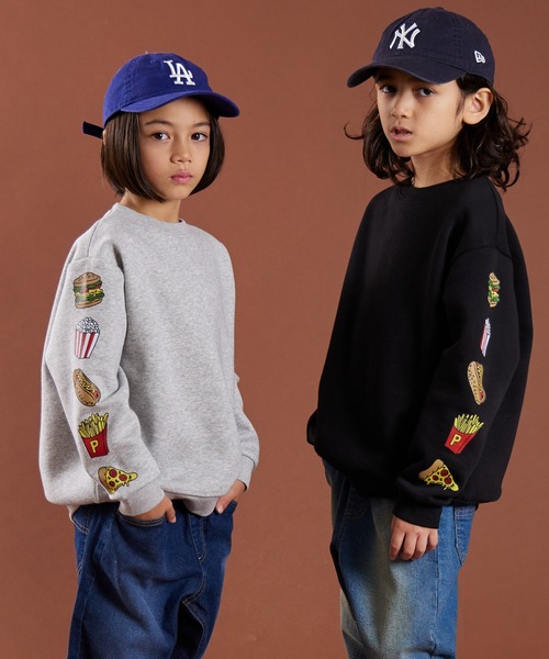 PAIRMANON STREET(ペアマノンストリート)の「【PAIRMANON STREET】裏起毛 袖 プリント グラフィック トレーナー(スウェット・キッズ・グレー系その他3/グレー系その他2/ベージュ系その他/グレー系その他/ブラック系その他・140/90/110/160/130/100/150/120)」の20枚目の写真