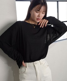 CORNERS | 【2025ss】サムホール付きサイドスリットシアートップス(Tシャツ/カットソー)
