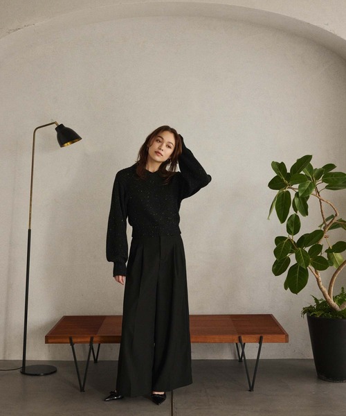 ミックスカラー衿付ニット（ニット/セーター）｜Edit Sheen