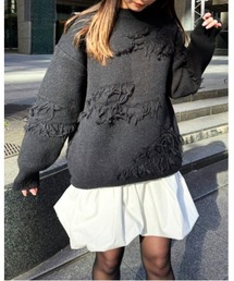 AMAIL - AMAIL wool volume knit ニット EXTRA FINE WOOL RIB KNIT PULLOVER - Yonetomi STORE ONLINE