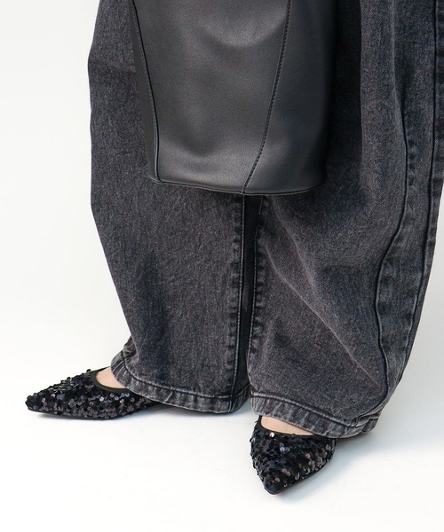 LibertyDoll（リバティードール）の「LibertyDoll/スパンコール ポインテッドトゥフラットパンプス(1031)（パンプス・レディース・シルバー/ブラック・S/SS/L/M/3L/LL）」の10枚目の写真