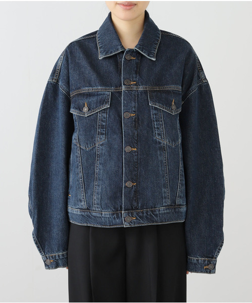 AGOLDE（エーゴールドイー）の「AGOLDE/エーゴールドイー DALTON BALLON JACKET（デニムジャケット・レディース・ネイビー・SMALL）」の8枚目の写真