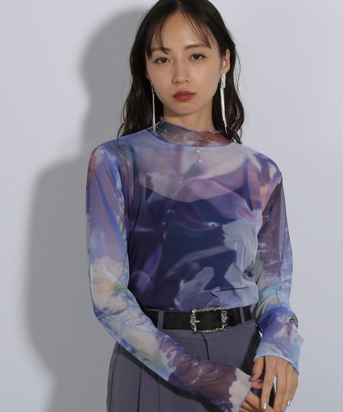 2WAYアートガラシアートップス(HARE)（Tシャツ/カットソー
