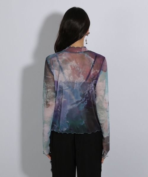 HARE（ハレ）の「2WAYアートガラシアートップス(HARE)（Tシャツ/カットソー・レディース・グリーン/ブルー/パープル・FREE）」の15枚目の写真