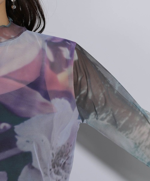 HARE（ハレ）の「2WAYアートガラシアートップス(HARE)（Tシャツ/カットソー・レディース・グリーン/ブルー/パープル・FREE）」の13枚目の写真