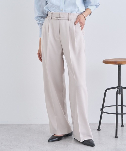 earth music&ecology(アースミュージックアンドエコロジー)の「ベルトタックパンツ(その他パンツ・レディース・ライトベージュ/グレー/ブラック・S/M)」の3枚目の写真