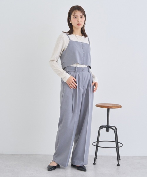 earth music&ecology(アースミュージックアンドエコロジー)の「ベルトタックパンツ(その他パンツ・レディース・ライトベージュ/グレー/ブラック・S/M)」の9枚目の写真