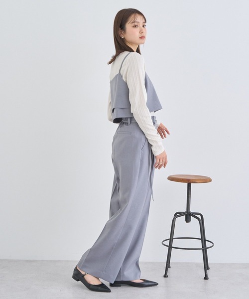 earth music&ecology(アースミュージックアンドエコロジー)の「ベルトタックパンツ(その他パンツ・レディース・ライトベージュ/グレー/ブラック・S/M)」の10枚目の写真