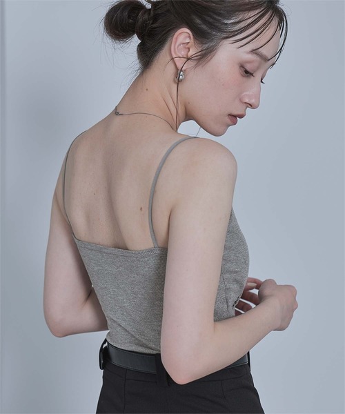 miette（ミエット）の「カップ付きリボン刺繍キャミソール（キャミソール・レディース・ブラック/レッド/グレー/アイボリー・FREE）」の20枚目の写真