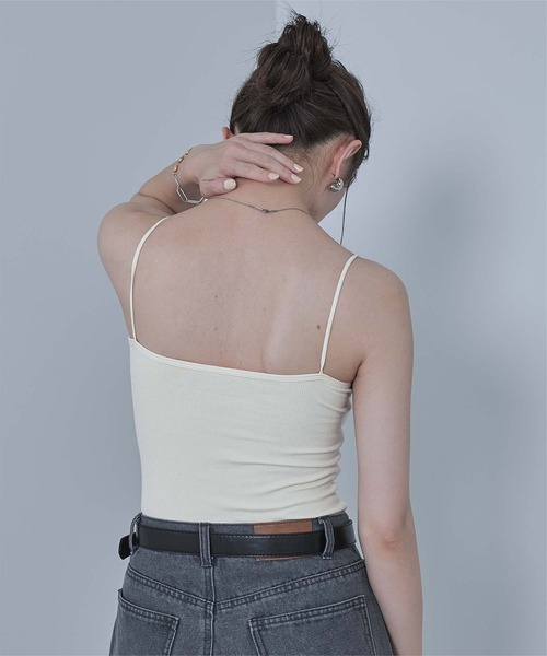 miette（ミエット）の「カップ付きリボン刺繍キャミソール（キャミソール・レディース・ブラック/レッド/グレー/アイボリー・FREE）」の11枚目の写真