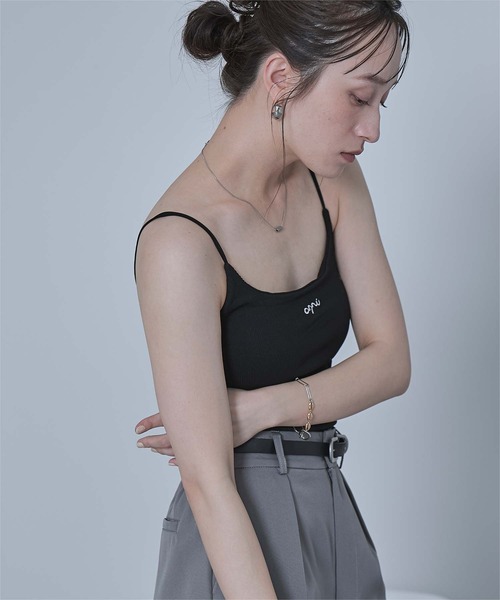 miette（ミエット）の「カップ付きリボン刺繍キャミソール（キャミソール・レディース・ブラック/レッド/グレー/アイボリー・FREE）」の16枚目の写真