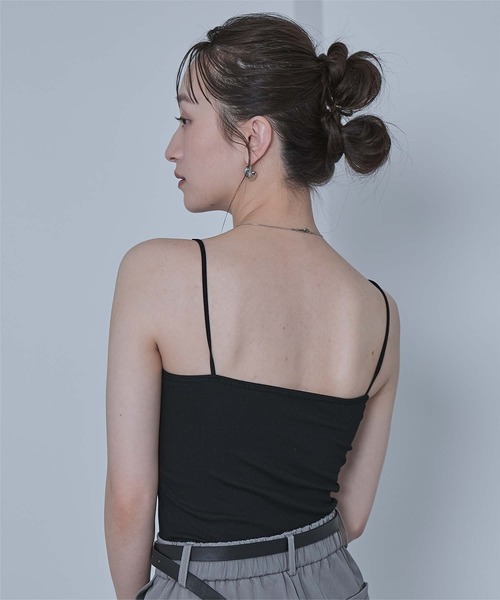 miette（ミエット）の「カップ付きリボン刺繍キャミソール（キャミソール・レディース・ブラック/レッド/グレー/アイボリー・FREE）」の17枚目の写真