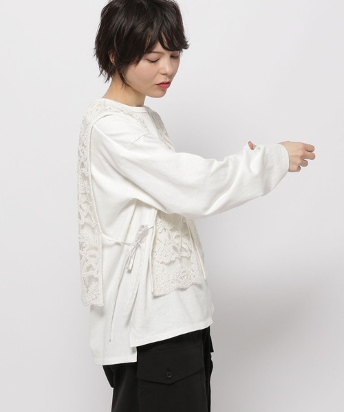 niko and...（ニコアンド）の「2WAYチュールコードレースベスト（ベスト・レディース・ブラック/アイボリー・FREE）」の18枚目の写真