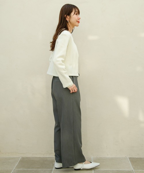 セール】『WEB/一部店舗限定』金ボタンワッフルカーディガン