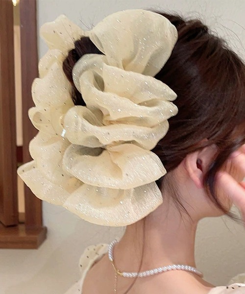 薔薇ヘアクリップ 大made in France 薔薇ヘアクリップ 大 made in France ヘアアクセサリー