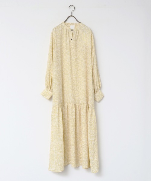 hunch（ハンチ）の「ジョーゼット柄 プリントワンピース（ワンピース・レディース・イエロー系その他/パープル系その他/ブラック系その他・FREE）」の6枚目の写真