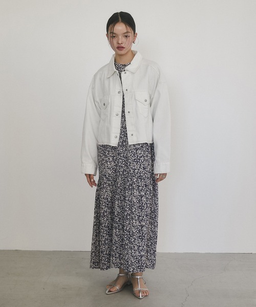 hunch（ハンチ）の「ジョーゼット柄 プリントワンピース（ワンピース・レディース・イエロー系その他/パープル系その他/ブラック系その他・FREE）」の18枚目の写真