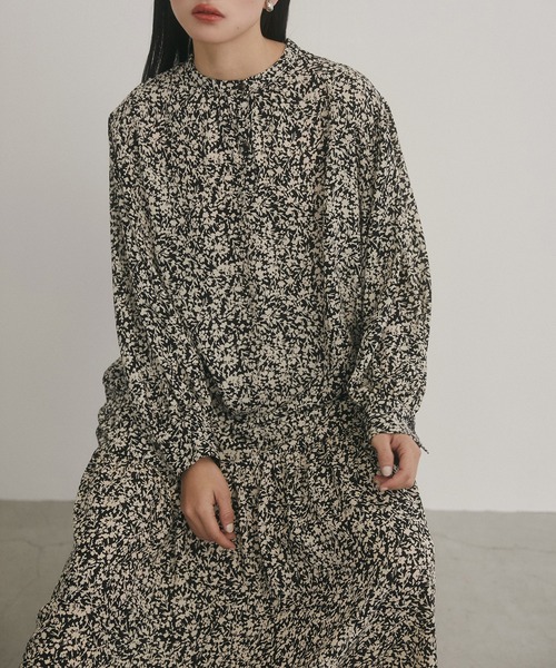 hunch（ハンチ）の「ジョーゼット柄 プリントワンピース（ワンピース・レディース・イエロー系その他/パープル系その他/ブラック系その他・FREE）」の8枚目の写真