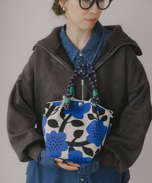 セール】新色【ブラウン系】追加！ コードストラップ 柄 ニット