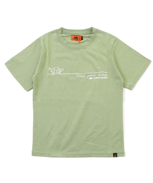 KRIFF MAYER Kid's Collection（クリフメイヤーキッズコレクション）の「【撥水・防汚】クリーネスT（Take your time）（Tシャツ/カットソー・キッズ・オフホワイト/ネイビー/グレー/ライトグリーン・130/120/170/160/150/140）」の3枚目の写真
