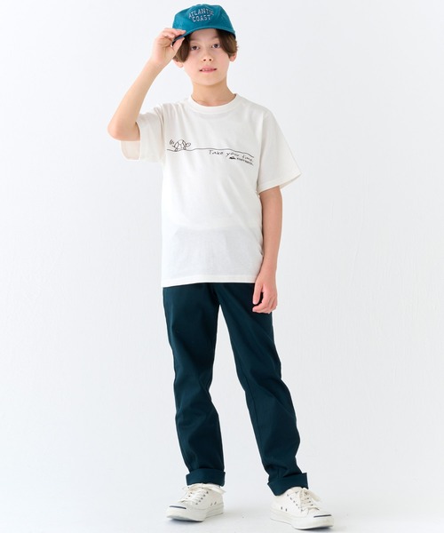 KRIFF MAYER Kid's Collection（クリフメイヤーキッズコレクション）の「【撥水・防汚】クリーネスT（Take your time）（Tシャツ/カットソー・キッズ・オフホワイト/ネイビー/グレー/ライトグリーン・130/120/170/160/150/140）」の6枚目の写真
