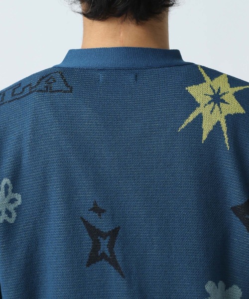 BAYFLOW（ベイフロー）の「マルチパターンジャガードニットカーディガン（カーディガン/ボレロ・メンズ・ブルー/グレー/レッド・MEDIUM/LARGE）」の11枚目の写真