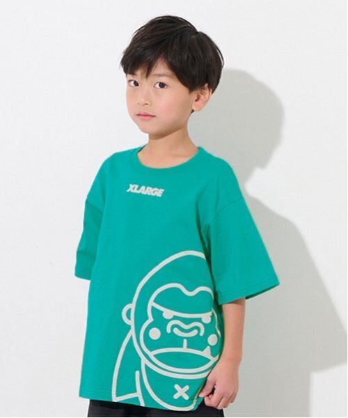 XLARGE KIDS（エクストララージキッズ）の「ビッグファニーゴリラ半袖Tシャツ（Tシャツ/カットソー・キッズ・ブルー/グリーン/ホワイト/ブラック・80ｃｍ/90cm/110cm/100cm/120cm/130cm/140cm）」の5枚目の写真