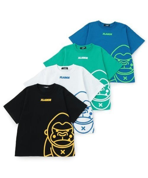 XLARGE KIDS（エクストララージキッズ）の「ビッグファニーゴリラ半袖Tシャツ（Tシャツ/カットソー・キッズ・ブルー/グリーン/ホワイト/ブラック・80ｃｍ/90cm/110cm/100cm/120cm/130cm/140cm）」の7枚目の写真