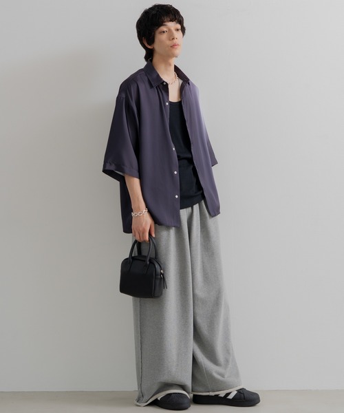 SINSS（シンス）の「Loose fit gradation HS shirt / ルーズフィットグラデーションハーフスリーブシャツ（シャツ/ブラウス・メンズ・ブラック/ブルー・SMALL/MEDIUM/LARGE）」の15枚目の写真