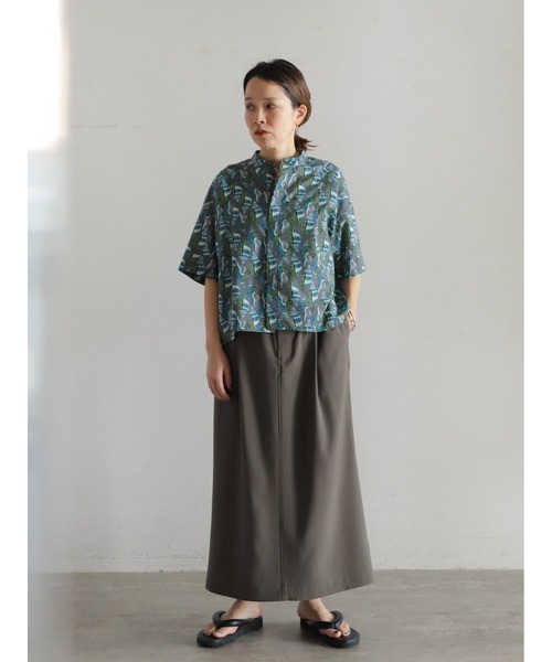 FIL DE FER（フィルデフェール）の「Conchプリント　ワイドショートシャツ（シャツ/ブラウス・レディース・グレー/ブラウン・FREE）」の21枚目の写真