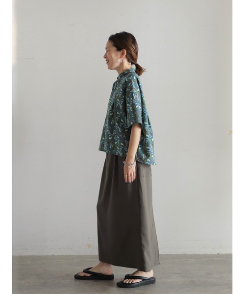 FIL DE FER（フィルデフェール）の「Conchプリント　ワイドショートシャツ（シャツ/ブラウス・レディース・グレー/ブラウン・FREE）」の20枚目の写真