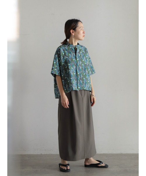 FIL DE FER（フィルデフェール）の「Conchプリント　ワイドショートシャツ（シャツ/ブラウス・レディース・グレー/ブラウン・FREE）」の18枚目の写真