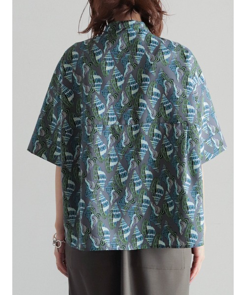 FIL DE FER（フィルデフェール）の「Conchプリント　ワイドショートシャツ（シャツ/ブラウス・レディース・グレー/ブラウン・FREE）」の15枚目の写真