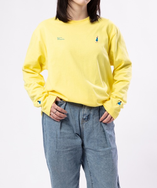 ZOZO(ゾゾ)の「【AVANTGARDEY × ZOZOTOWN】ダンステッチ ロング Tシャツ(Tシャツ/カットソー・メンズ・ホワイト/イエロー・S/M/L/XL)」の7枚目の写真