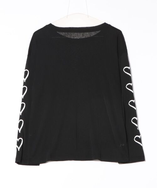 Uenui（ウニュイ）の「【 cunii 】ハートプリント シアー ロングTシャツ シースルー 長袖Tシャツ（Tシャツ/カットソー・レディース・ブラック/ベージュ・FREE）」の10枚目の写真