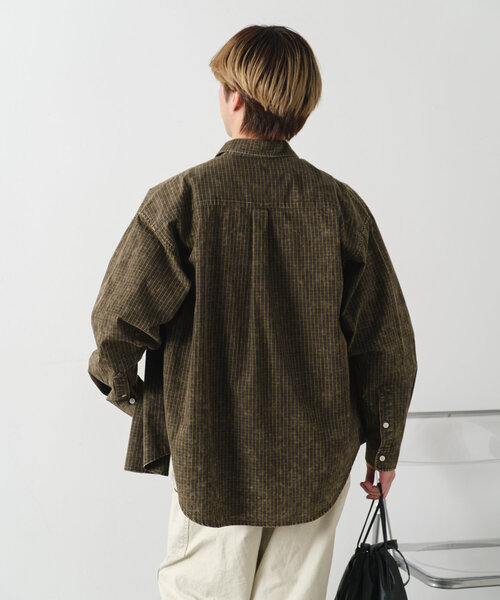Kastane(カスタネ)の「【UNISEX】アシッドウォッシュドチェックシャツ(シャツ/ブラウス・メンズ・ブラウン/グリーン/レッド・FREE)」の15枚目の写真