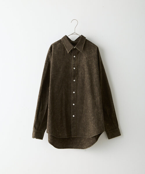 Kastane(カスタネ)の「【UNISEX】アシッドウォッシュドチェックシャツ(シャツ/ブラウス・メンズ・ブラウン/グリーン/レッド・FREE)」の18枚目の写真