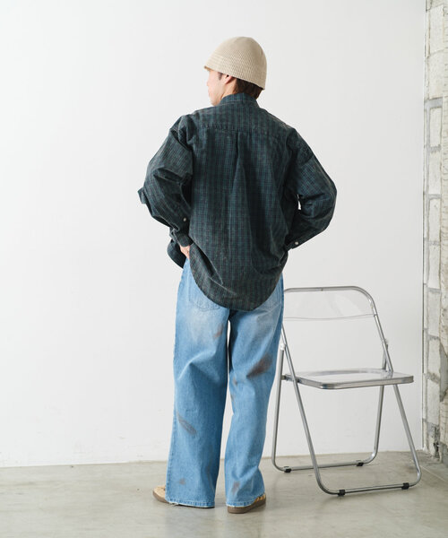 Kastane(カスタネ)の「【UNISEX】アシッドウォッシュドチェックシャツ(シャツ/ブラウス・メンズ・ブラウン/グリーン/レッド・FREE)」の22枚目の写真