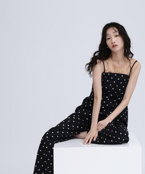 NATURAL BEAUTY BASIC(ナチュラルビューティーベーシック)の「◇【BLANC】ドット刺繍パンツ(その他パンツ・レディース・グレー系その他/ブラック系その他・MEDIUM/P/S)」の5枚目の写真